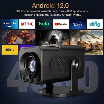 Projetor Smart HY 320 Android Full HD 1920x1080 Bluetooth Wi-fi, HY300 atualizado