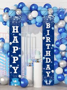 1 Set 16/18/21/30/40/50/60/70/80 Happy Birthday Banner, Hanging Flags, Indoor/Outdoor Birthday Party Decor, Photo Booth Props