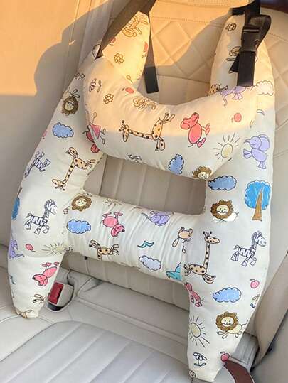 2 包儿童旅行枕，头颈枕，汽车和家居，可爱卡通颈枕，婴儿和幼儿，柔软安全的肩部保护垫，长途旅行舒适的头部和颈部支撑，理想的节日礼物