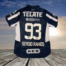 Jersey SERGIO RAMOS Monterrey 2025 - Azul y blanco - Ver 1