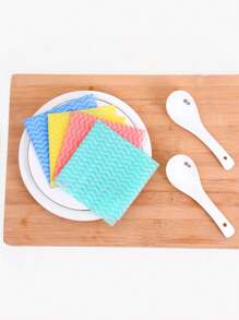 80Pcs Kitchen Paper Slouchy Household Paper Towel Special Kitchen Paper, Household Cleaning Supplies Dry And Wet Use Disposable Dishcloth, For Outdoor Camping Hiking, (Random Style Color Pattern)