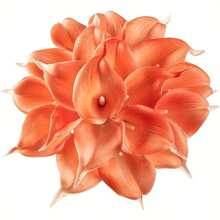 4/10/20 Piezas Flores Artificiales de Cala Lili, Flores de Cala Lili Realistas de Textura Simulada para Decoración del Hogar, Jardín, Oficina, Fiesta, Boda, Ramo, Centro de Mesa, Pascua - Multicolor - Ver 45
