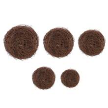 1pc Realistic Bird Nest Decor, DIY Woven Dried Branch Artificial Bird Nest For Yard Decoration, Easter
