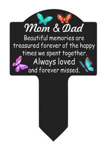 YAFITYES 1 pieza Estaca conmemorativa del jardín, marcador impermeable de tumba para mamá y papá, y otros seres queridos, placa homenaje para exterior, decoración de cementerio de condolencia