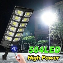 商用 1000000LM LED 户外黄昏至黎明太阳能路灯道路区域灯，适用于小路、庭院、露台的户外花园照明 - New - 查看 2