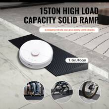 1.2" Or 1.6" Rise Cuttable Threshold Ramp For Sweeping Robot, 35.4" Wide Natural Rubber Wheelchair Ramp, Non-Slip Solid Rubber Ramp With Double-Sided Tape For Doorways, Driveways, Bathroom, Smooth Tile - 1.6" - View 2