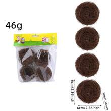 1pc Realistic Bird Nest Decor, DIY Woven Dried Branch Artificial Bird Nest For Yard Decoration, Easter