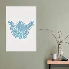 1 Pc Art Deco California Gesture Canvas Wall Art, Wooden Framed Canvas Painting -  Thickness 2.25cm/0.9inch,Valentine's Day Decorations At Home,Valentine's Day,New Year,Home Gift Decoration, Room Decoration Aesthetic, Wall Decoration Art, Perfect Gift, Autumn And Winter Wall Decoration, Living Room Decoration, Bedroom Decoration, Kitchen Decoration, Entry Decoration, Bathroom Decoration, Direct Wall Painting, High Quality Wall Painting Poster ,Easter  Easter Decorations For Women - Multicolor - View 1