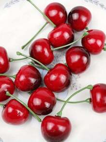 10/20/30 件假水果、人造植物、人造红樱桃装饰品，用于派对装饰、家居厨柜仿真模型装饰和摄影道具、玫瑰、装饰玫瑰、装饰风格、派对和节日装饰、秋季装饰、圣诞装饰、波西米亚风格 - 彩色 - 查看 13