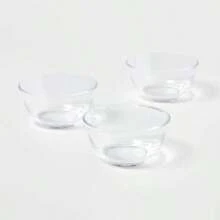 8oz 3pk Plastic Mini Bowls - Room: Clear Snack Bowls, Dishwasher-Safe, Small Round Dining Set - 1 - View 1