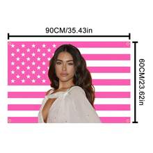 Madisons 粉色美国流行音乐歌手艺术音乐挂毯啤酒搞笑模因旗帜墙饰、家居装饰、房间旗帜、房间横幅、男人洞穴、现代音乐艺术挂毯横幅礼物 - 彩色 - 查看 6