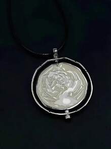 Lindo collar con colgante de rosa azul para Ekko y polvo Jinx, regalo de joyería único para mujeres y niñas, fanáticas de Jinx Ekko