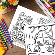 1 PC Cartoon Animal Coloring Book – 25 Detailed, Stress-Relieving Animal Designs On Thick Premium Paper – Perfect For Relaxation, Focus, Anxiety Relief, And Mindfulness – Great Gift For New Year, Birthdays, Holidays, Easter, Thanksgiving, Back-To-School, And Office Or School Supplies