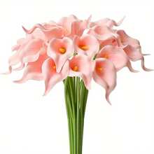 4/10/20 Piezas Flores Artificiales de Cala Lili, Flores de Cala Lili Realistas de Textura Simulada para Decoración del Hogar, Jardín, Oficina, Fiesta, Boda, Ramo, Centro de Mesa, Pascua - Multicolor - Ver 13