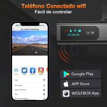 WOLFBOX i03 DashCam WiFi 2.5K, Cámara Grabadora Frontal para Automovil 1600P HD, con Mini Dashboard, Control de Aplicación, Visión Nocturna, G-Sensor, Compatible con 256GB Máx. - 1 - Ver 7