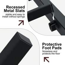 Twin Bed Frame With Headboard And Footboard, LED Bed Frame With Charging Station, Metal Bed For Boys/ Girls, Easy Assembly, Black/ White ( USB LED Strip) * Twin Bed Frame Beds Bed Frame Twin Bed Frame Queen Bed Frame Bed Queen Bed Frame King Bed Frame Bedroom Furniture Bed Frame Full Full Size Bed Frame Twin Bed Frame Beds Cozy Bedroom Home Bedroom Refresh Room Decor Home Decor Christmas Decor Bedroom Decor Valentine Day Decor Storage Living Room Decor Furniture House Decor - 查看 5