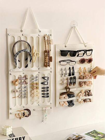 1 pieza Bolsa colgante de almacenamiento de gafas/accesorios para el cabello de fieltro rosa/blanco, organizador de pinzas para el cabello, bolsa de almacenamiento multifuncional, decoración de habitación, bolsas, bolsa de maquillaje, tocador, viaje, bolsa de maquillaje, artículos de viaje, organizador, almacenamiento, artículos de viaje esenciales, organizador de maquillaje, bolsas de maquillaje, organizador de maquillaje, organizador, bolsa de aseo, organizador de escritorio, bolsa de cosméticos, bolsa de maquillaje, organizador de maquillaje, accesorios de tocador, bolsa de maquillaje, bolsas de maquillaje, joyero, bolsa, soporte para brochas de maquillaje, soporte para brochas, organizador de perfumes, bolsa, regalos para mujeres, regalos de Navidad, ideas de regalo para mujeres