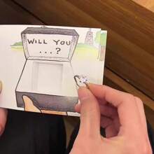 Kreatywny, uroczy piesek, ukryty pierścień, notatnik z klapką, nowatorski prezent na wyznanie dla dziewczyny i chłopaka, prezent na walentynki, unisex