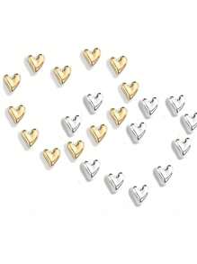 Set de 2/4/6 piezas de imanes dorados con forma de corazón para refrigerador, imanes plateados con forma de corazón, imanes decorativos lindos, imanes personalizados para pizarra blanca de cocina u oficina, gabinete de almacenamiento y refrigerador, decoración de cocina, decoración del hogar, regalo para el Día de la Madre - Multicolor - Ver 8