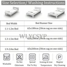 WLYCSYP Corredores de Cama de Punto para Cama King Size, Bufanda de Cama de Color sólido con Borla, Manta de Cama de Lujo Que no se desvanece para el Dormitorio Home Hotel-A||65X230cm - I - Ver 4