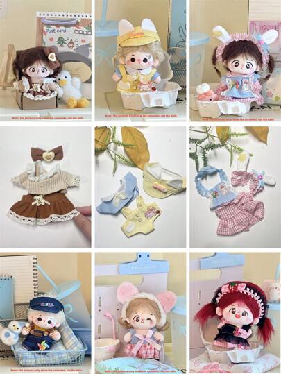 1pc Mini Outfit Accessories, Suitable For 10-15cm Height Normal Body Dolls, Latest Fashion Secret, Super Cute Suspender Skirt & Adorable Outfit Set, Get The Cutest Outfit For Your Lovely Pets! (No Model Sold, Handmade Micro Items, Random Clothing Decorative Accessories, Caution For Sensitive Buyers)