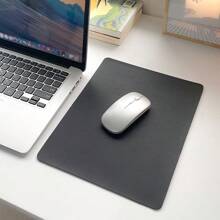 1pc Solid Color Leather Mouse Pad, Minimalist & Fashionable Business Office Accessory