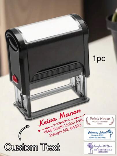 1/2Pcs Custom Text Address Stamp, Back To School Supplies For Youth,Personalized Address Stamps Self Inking, Customized Rubber Stamps, Customizable Business Stamp, 5 Sizes: S/M/L/XL/XXL, 9 Ink Colors, 12 Styles, Small Business Supplies, Stamper, Ink Stamp,Warm Ambience,For Housewarming