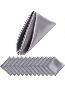 6/12/24/1pc Guardanapos de cetim, guardanapos de jantar quadrados, guardanapos de mesa macios resistentes a manchas e rugas para decoração de jantar de festa de casamento romântica, 16,92 polegadas, decoração de cozinha, guardanapos de decoração de Páscoa, guardanapos de pano