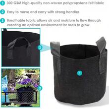 Pack Of 5 Grow Bags/Aeration Fabric Pots With Handles (Available Capacities: 5 Gallon, 15 Gallon, 20 Gallon, 25 Gallon,30 Gallon)