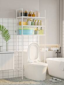 1 Pc 3-Tier Household Toilet Rack, Freestanding Bathroom Storage Organizer Shelf, Home Decor