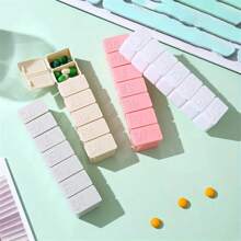 1 pièce/4 pièces Boîte à pilules portable de 7 jours, organisateur de médecine hebdomadaire de forme oblongue