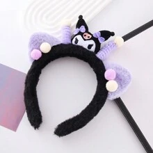 Sanrio 1 pièce Bandeau torsadé mignon de personnage Kuromi de dessin animé, accessoire pour cheveux de personnage créatif Sanrio