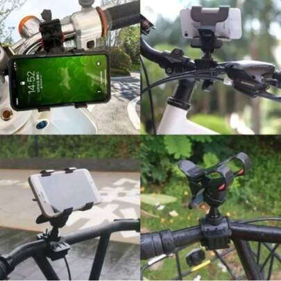 Suporte Celular Para Pedestal Microfone baterista Cifras Cantores Serve Para Bike e Moto 360 º
