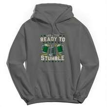 Ideanest Let'S Get Ready To Stumble Unisex Graphic Cotton Pullover Sweatshirt Hoodie - Dark Grey - View 1