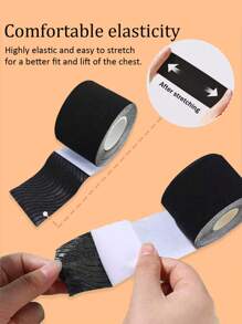 5M/Roll Invisible Push Up Breast Lift Boob Tape,Breathable Elastic Fabric Breast Lift Tape Self-Adhesive Push Up Nipple Cover,Women Boob Tape Bras Strapless Pad Sticker