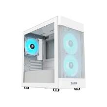 Sama ARGB-Q5-W White USB3.0 Tempered Glass Micro ATX Tower Gaming Computer Case - 1 - View 6
