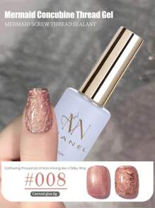 MIANEL 12ML 2026新款日式冬季美甲珍珠贝壳线胶指甲油，珍珠贝壳质地，带有细闪和珠光效果，白色指甲光疗指甲油凝胶，秋季美甲冬季美甲新年美甲可卸LED UV美甲设计，适用于美甲沙龙和DIY使用 - 彩色 - 查看 14