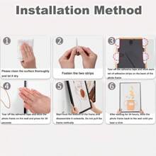 12 对（24 条）双面粘性挂画套件，大号挂画条，重型，墙壁挂画架，无钉挂画钩，可拆卸，无损 - 彩色 - 查看 6