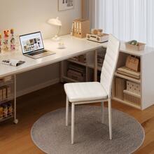 Chaise de salle à manger pour 2 personnes, chaise de dîner, chaise en PU pour différentes tables à la maison, cuisine, salon - Blanc - Voir 3