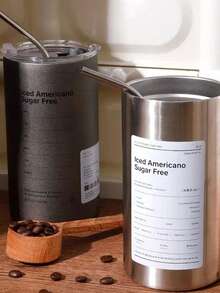 1pc 20oz Double Wall Stainless Steel Tumbler With Lid And Straw, Unisex Holiday/Birthday Gift, Suitable For Bicycle, Backpack, Office, Car, School, Party, Camping