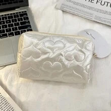 心形图案化妆包，大容量收纳袋，多功能旅行洗漱包 - 彩色 - 查看 9