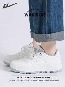 WARRIOR Krieger Herren Boardschuhe Frühling und Sommer, leicht, bequem, atmungsaktiv, bescheidener Stil, lässig aber elegant, Sneaker, ganzjährig tragbar, abriebfest, den ganzen Tag tragbar, Trainings-Sneaker, Laufschuhe, kleine weiße Schuhe