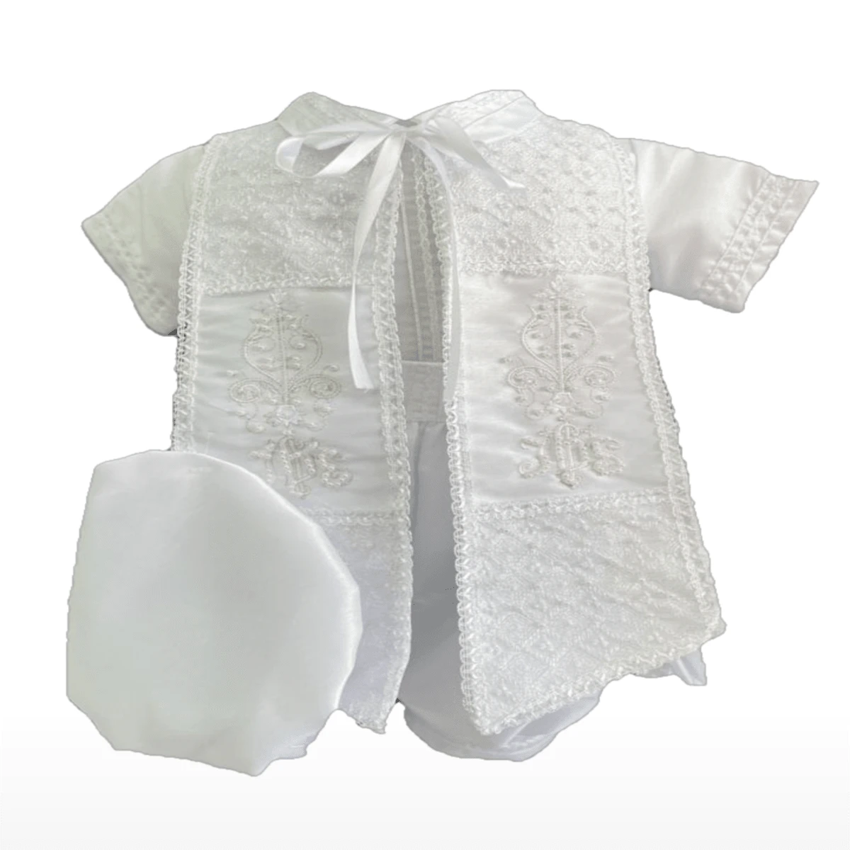 Ropon Bautizo niño Traje Bautizo niño JHS - Blanco - Ver 1