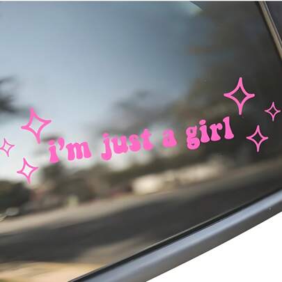 I'm Just A Girl Decal Sticker For Cars, Laptops, Phones, Cute Sticker, Girly Sticker, I'm Literally Just A Girl, Funny Gift For Teen Girl
