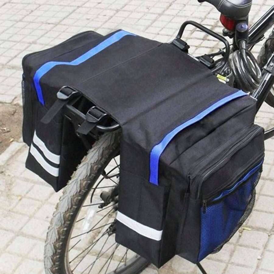 30L Pannier Bag For Bicycles Waterproof Large Double Pocket Bicycle Rear Seat Trunk Bag Cycle Storage Pouch - Variant1 - View 1
