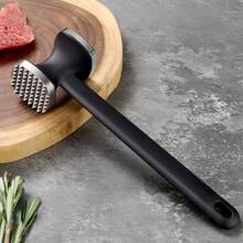 1PC Zinc Alloy Meat Tenderizer Double-Sided Meat Hammer, Steak Pork Chop Meat Hammer, Household Barbecue Marinated Meat Minced Meat Hammer Tendon Breaker, High Quality And Efficient, Multi-Functional Kitchen Tools