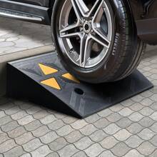 Rubber Curb Ramp 1 Or 2 Pack, 19.7 X 15.0 X 5.9" To 39.4 X 9.8 X 3.5" Rise Height Heavy-Duty 15 T Capacity Threshold Ramps, Driveway Ramps With Stable Grid Structure For Cars, Wheelchairs, Bikes, Motorcycles - 19.7 X 11.8 X 4.25" 1 Pack - View 9