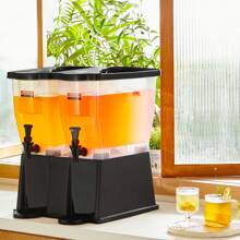 Large Capacity Glass Or Plastic Beverage Dispenser 1 Gal To 5 Gal With Stainless Steel Spigot Or Spring-Loaded Faucet For Juice Tea Cocktails Durable Material Easy Cleaning Elegant Wooden Stand Or Slim Base - 3 Gallons x 2 Máy rót nước - Xem 1