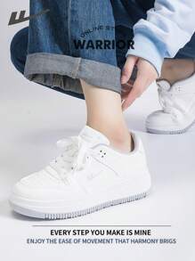 WARRIOR Krieger Herren Boardschuhe Frühling und Sommer, leicht, bequem, atmungsaktiv, bescheidener Stil, lässig aber elegant, Sneaker, ganzjährig tragbar, abriebfest, den ganzen Tag tragbar, Trainings-Sneaker, Laufschuhe, kleine weiße Schuhe