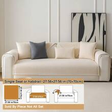 1 件简约提花天鹅绒四季通用防滑沙发套，宠物友好型防刮沙发保护套，适用于客厅、卧室和办公室。